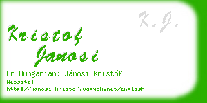 kristof janosi business card