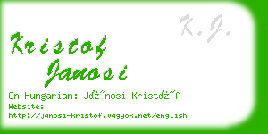 kristof janosi business card